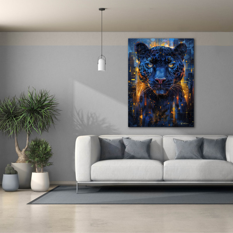 Toile épique «Black Panther In The City» par Momart, H 54 po x l 40 po x P 1,5 po