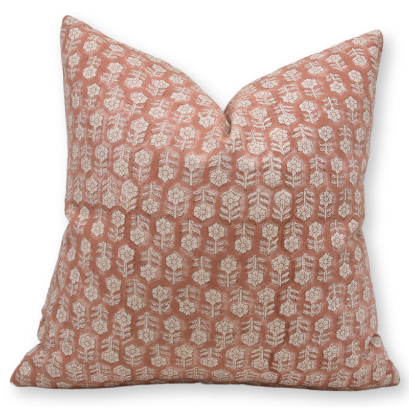 Fabdivine Handcrafted Pillow Cover Elegant Block Print Cotton Cushion for Stylish Home Décor- Tulsi Buti, 36"H x 14"W