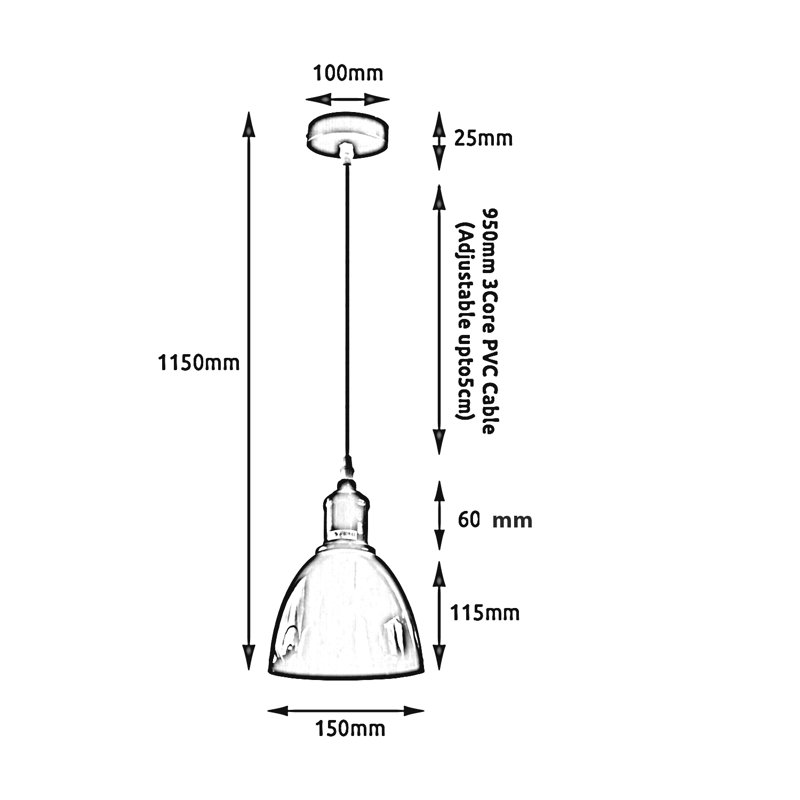 Desalvo 1 - Light Pendant, Burgundy
