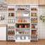 Armoire de rangement pour garde-manger avec portes et tablettes réglables Buffet autoportant pour cuisine, salon et salle à manger