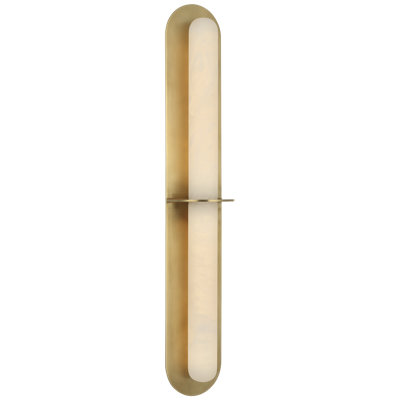 Kelly Wearstler Fosse 28" Linear Tube Sconce with Alabaster