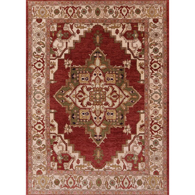 Tapis oriental rouge / beige