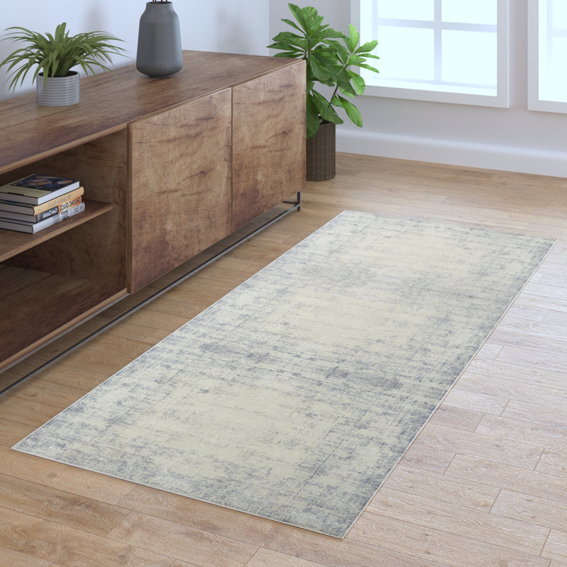 Tapis imperméable à motif géométrique lavable à la machine, Tapis de couloir 2 pi x 5 pi