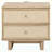 Beige Oak 2-Drawer Nightstand Bedside Table