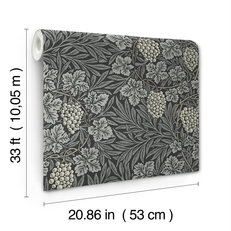 Rouleau de fleurs Alvie, Denim