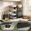 Iron Rectangle Countertop / Cabinet Pot Rack