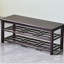 Banc de rangement pour chaussures en bois massif 8 paires