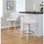 Tabourets de bar à hauteur fixe de 30 po avec pieds en bois cintré et repose-pieds Harper-109244145-109244146-130125072