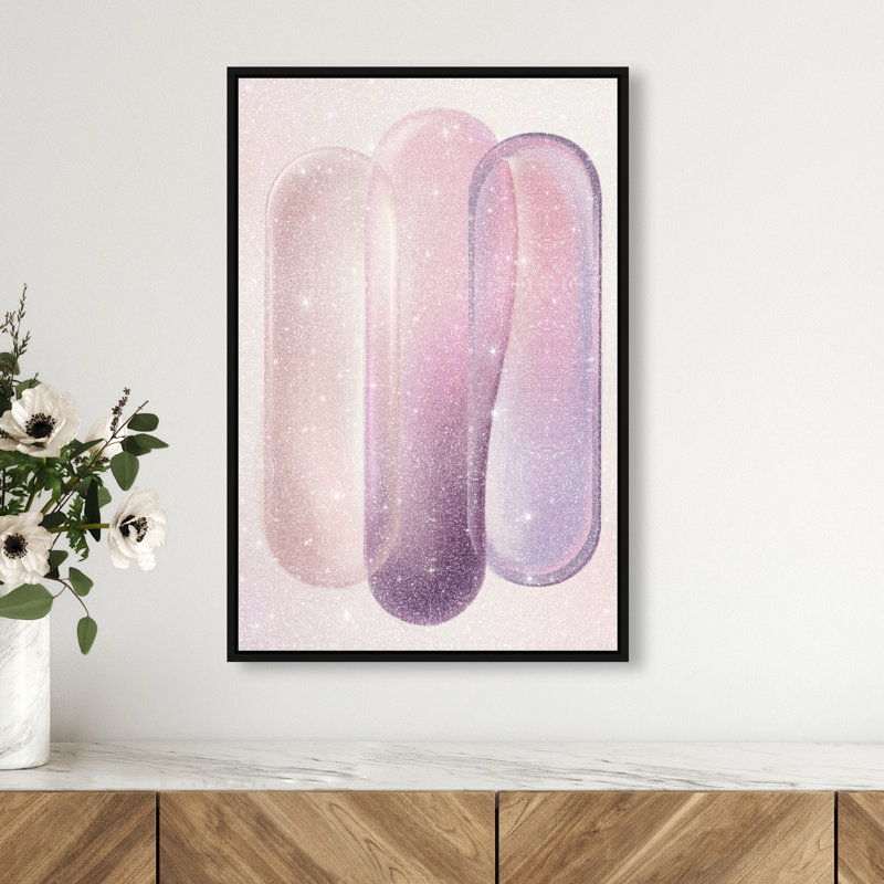 Berry Layers Print by Oliver Gal, 16"H x 11"W, Black Floater Frame
