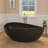 Fslefay 63'' Freestanding Bathtub Solid Surface Deep Soaking Tubs-125400359