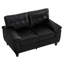Causeuse moderne en similicuir de 59 po avec rangement et accoudoirs larges-129584049