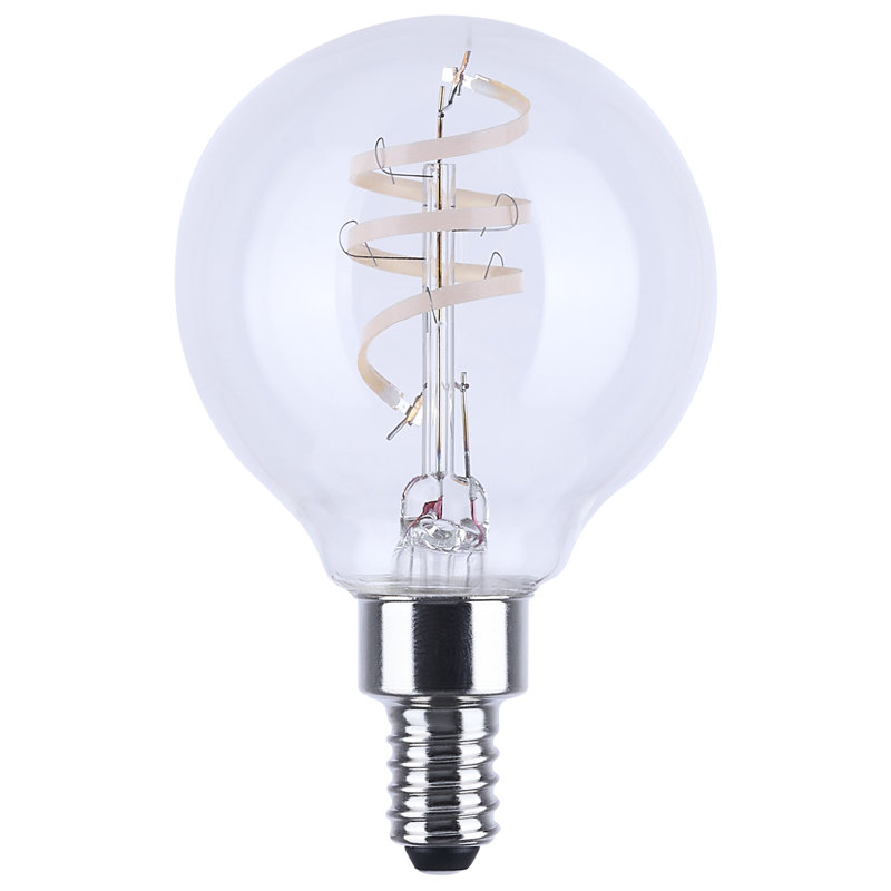 4 Watt G16.5 LED Reminiscent Flex Gray Coil Filament E12 3000K 120 Volt, 2700 Kelvins