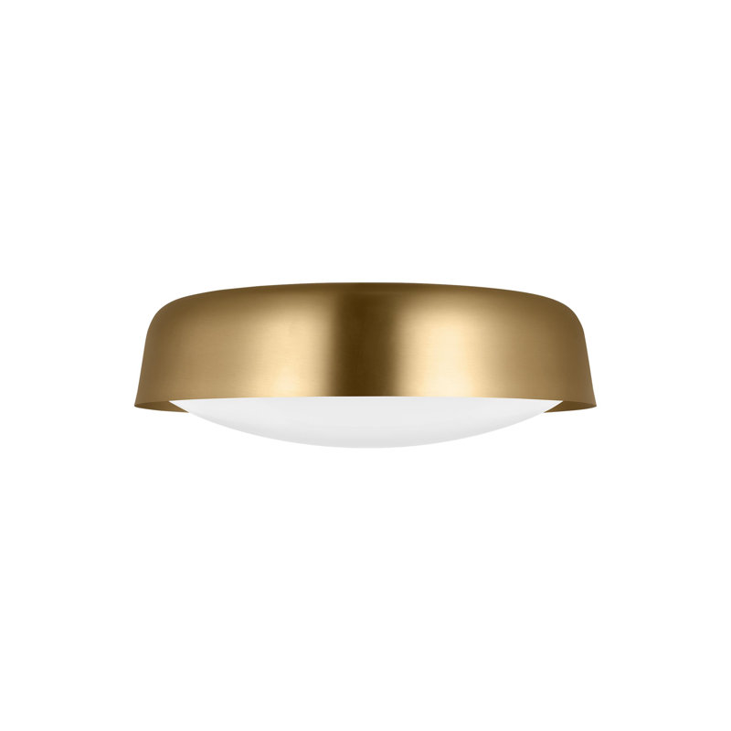 Draper 2 - Light Flush Mount, Burnished Brass