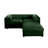 Eliezer 2-Seater Chenille Sectional Sofa with Ottoman-1827534335
