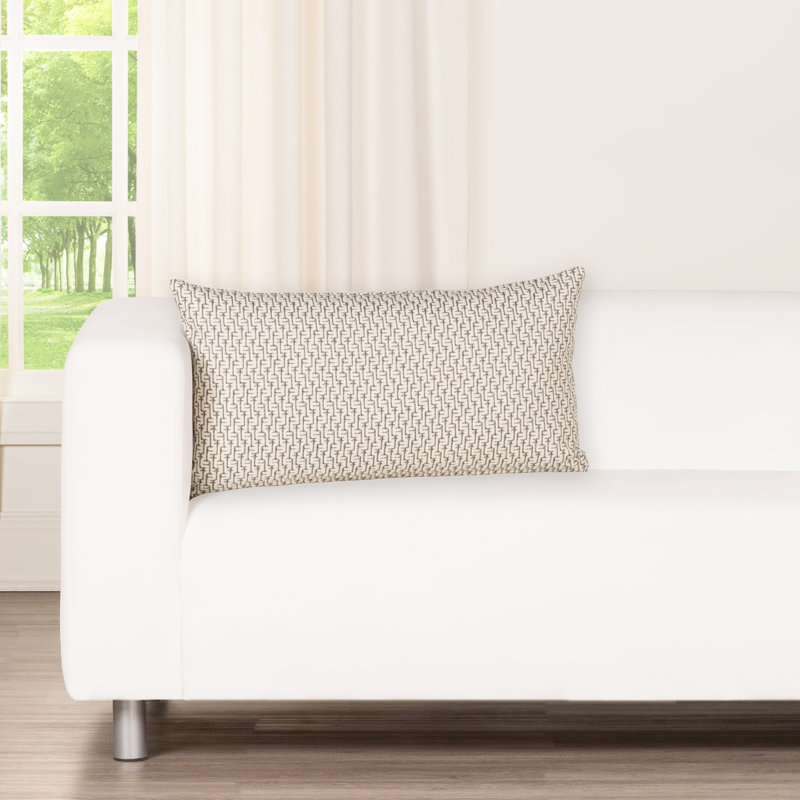 Coussin décoratif Brich Lane Cascade, Bleu, Plumes, Rectangle H 14 po x l 26 po