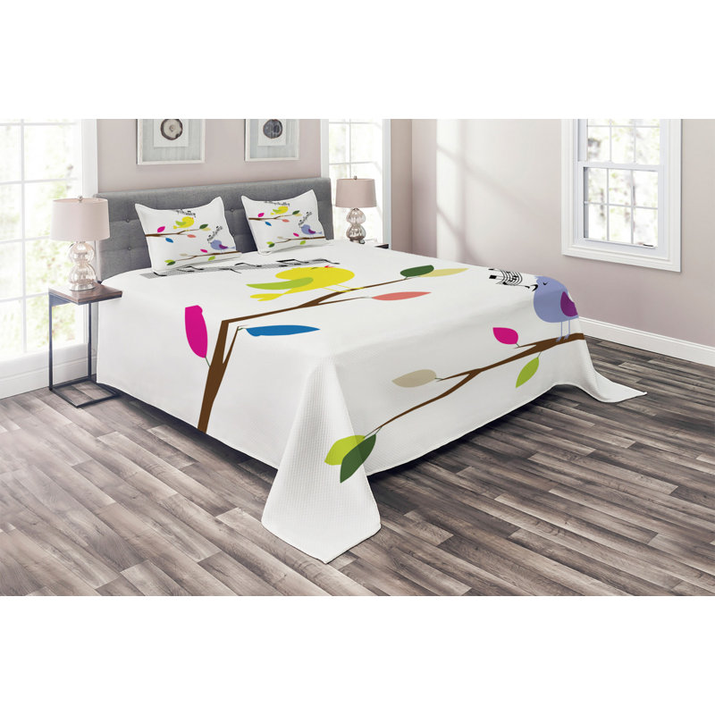 Farmhouse / Country Polyester Coverlet, King Bedspread + 2 Shams