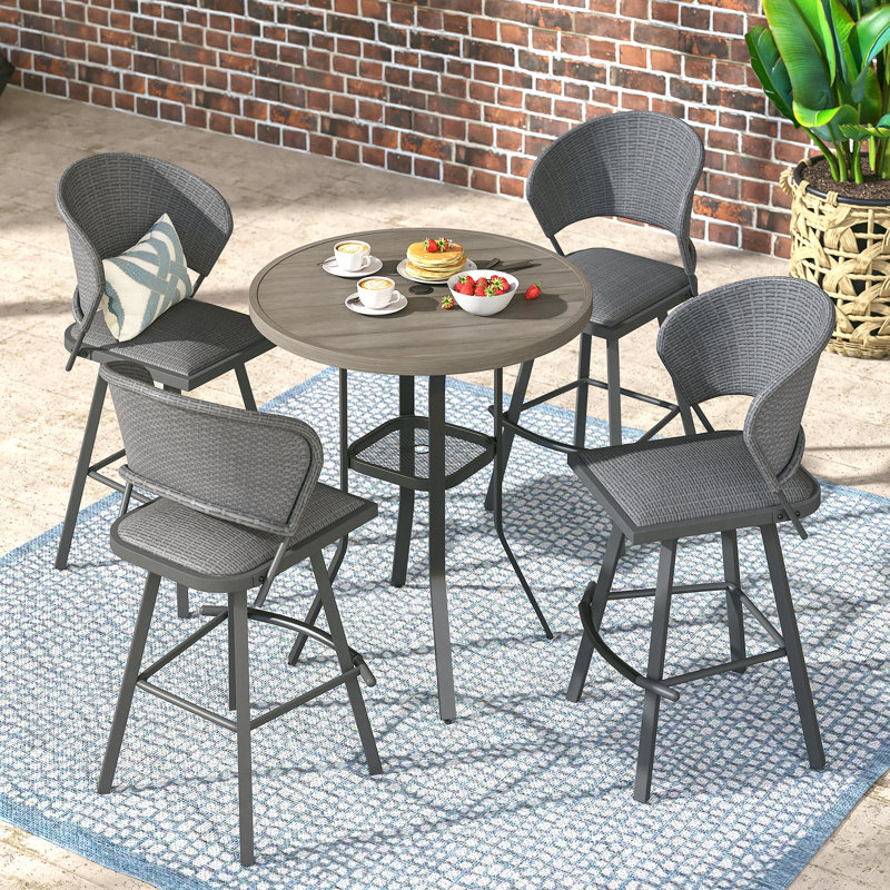 Metal Bar Set, Gray/Beige
