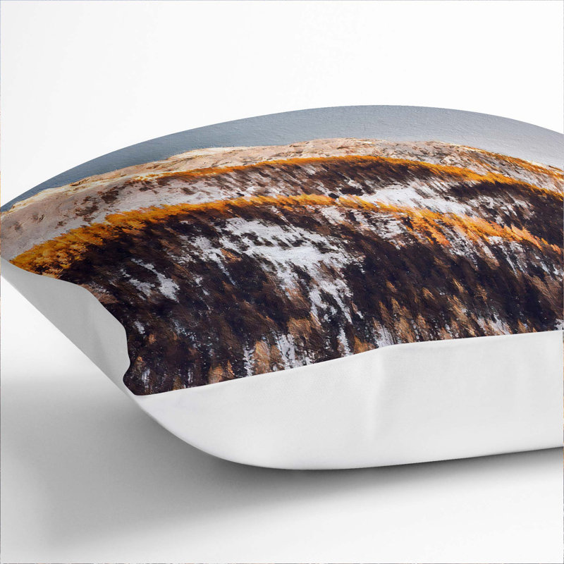 Winter in the Mountains Cushion with Filling, White, 40cm H x 40cm W x 15cm D