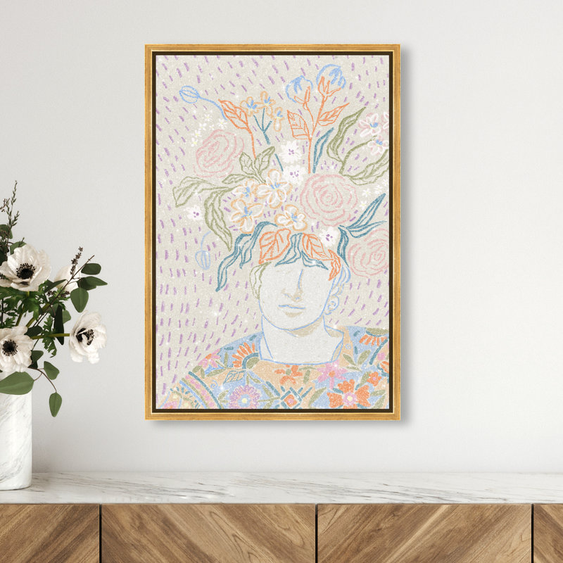 Flourishing Print by Oliver Gal, 16"H x 11"W, Gold Floater Frame