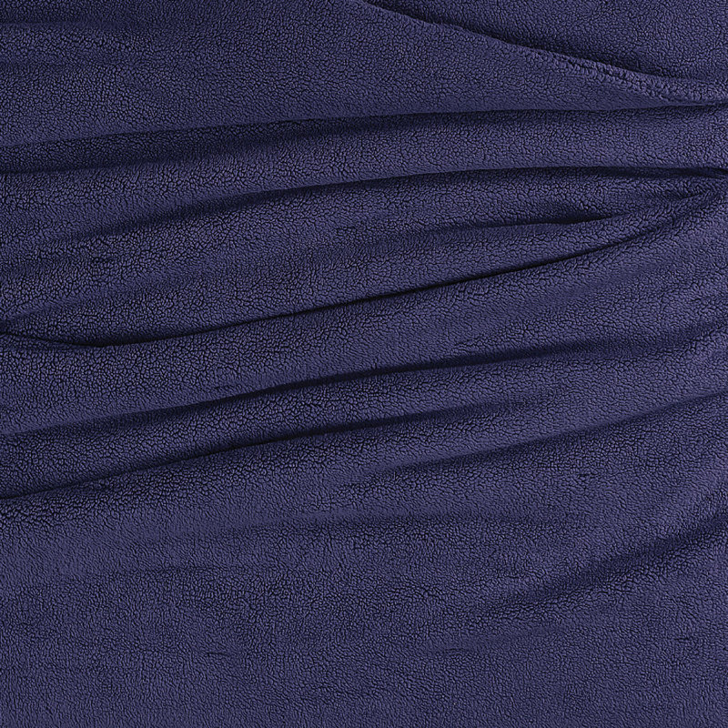 Brooklyn Loom Marshmallow Sherpa Comforter Set, Navy , King Comforter + 2 King Shams
