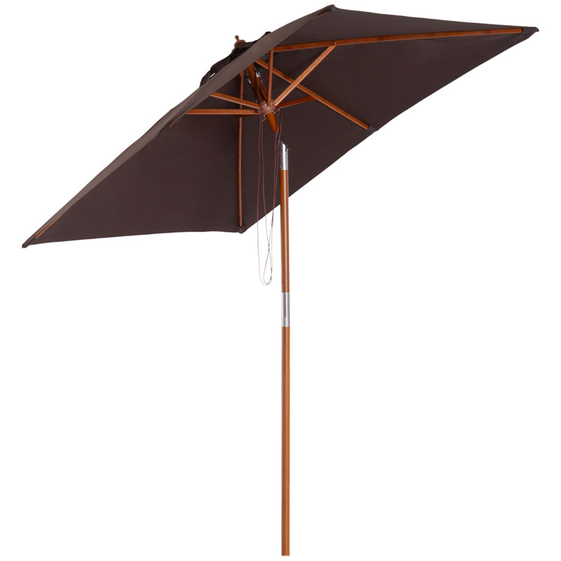 Cyr 200cm X 150cm Rectangular Market Parasol, Coffee