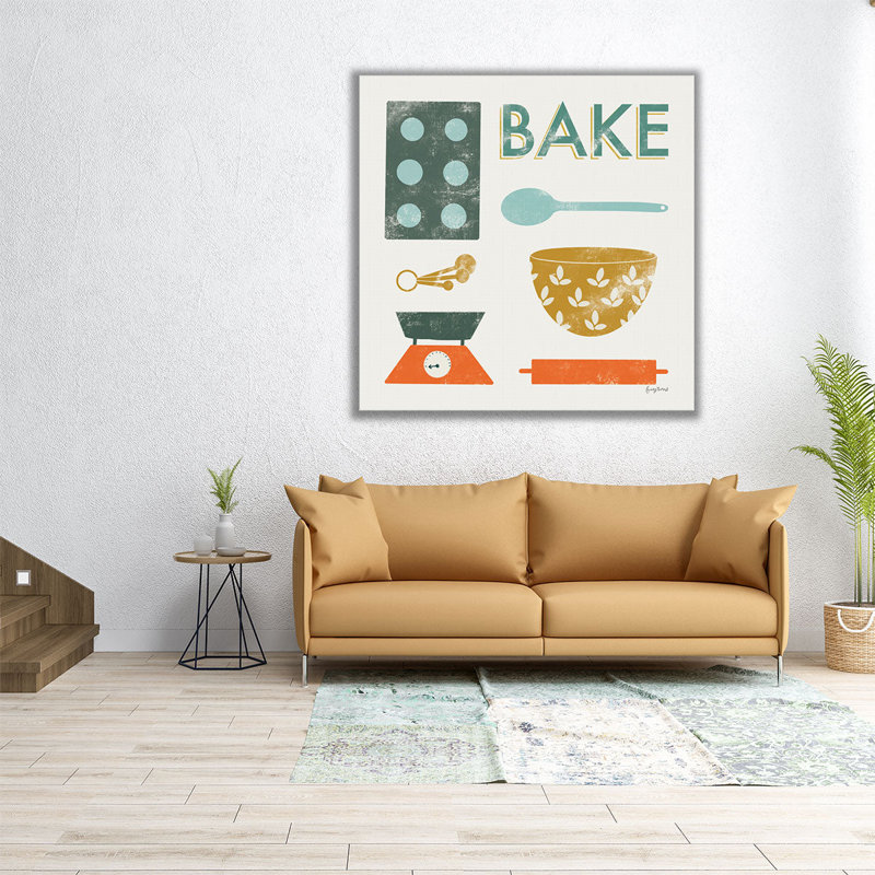 Retro Kitchen II - reproduction d'art sur toile, H 20 po x l 20 po