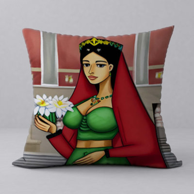 Pillow New ManosMorenas Vibrant Character & Patterns/ size 18"x18"