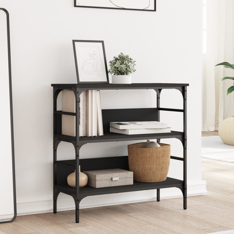 Diggins Console Table, Black, 75 H x 75 W x 32 D cm