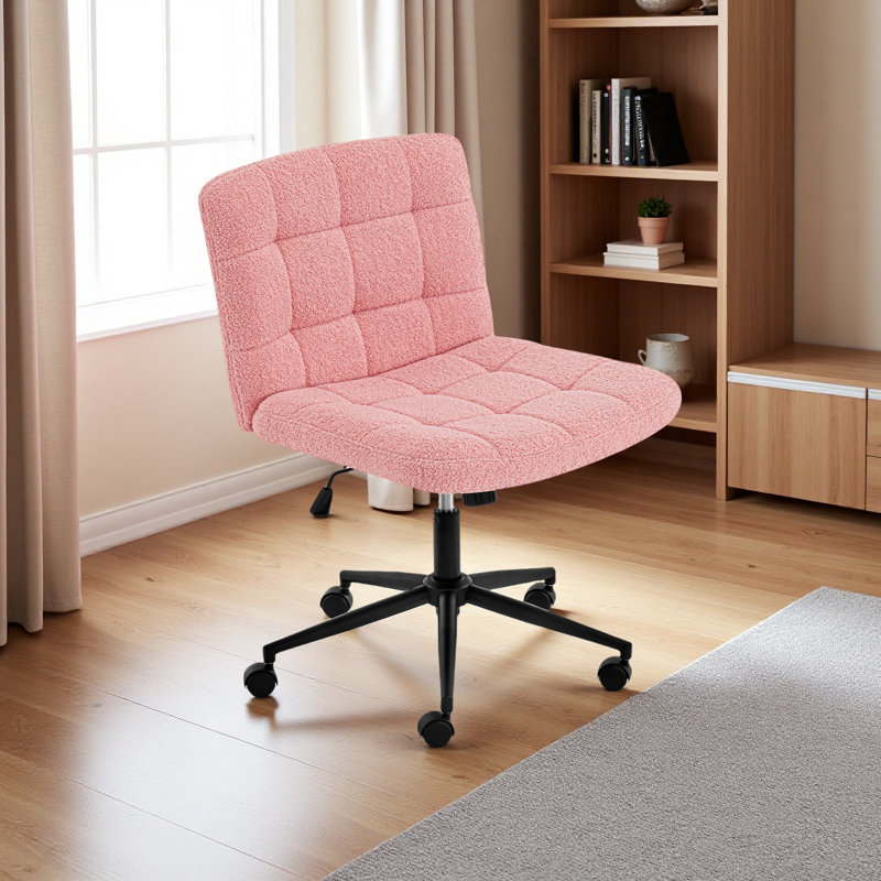 Fauteuil de bureau Homw Office, Rose sherpa