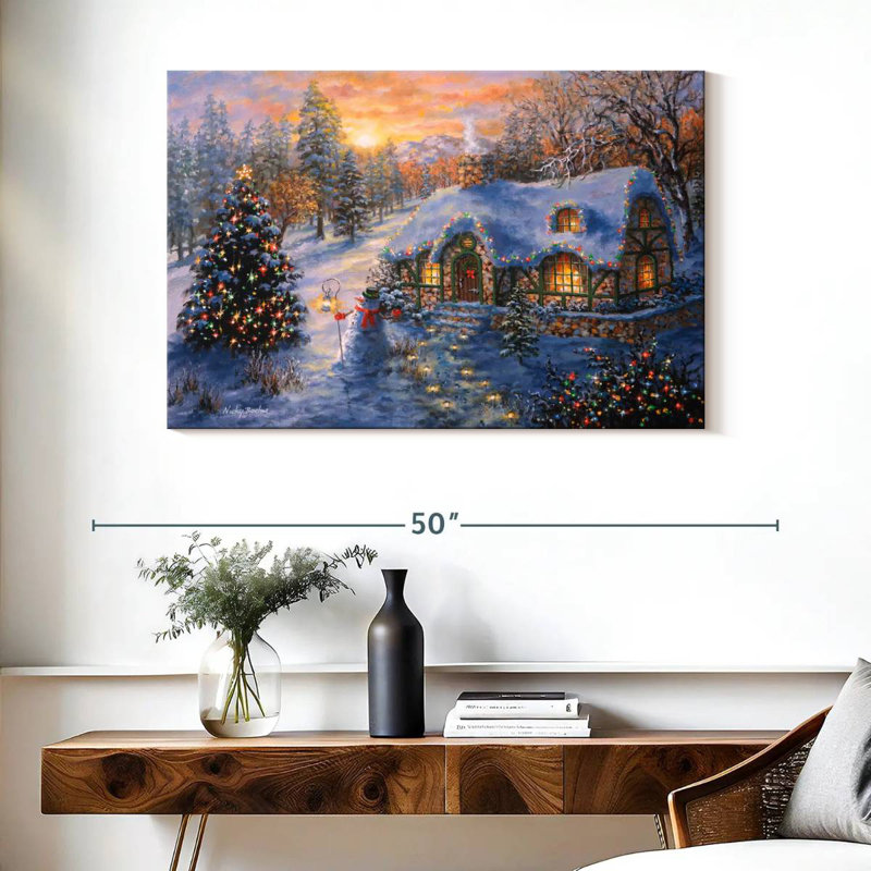 Christmas Cottage I, H 26 po x l 39 po