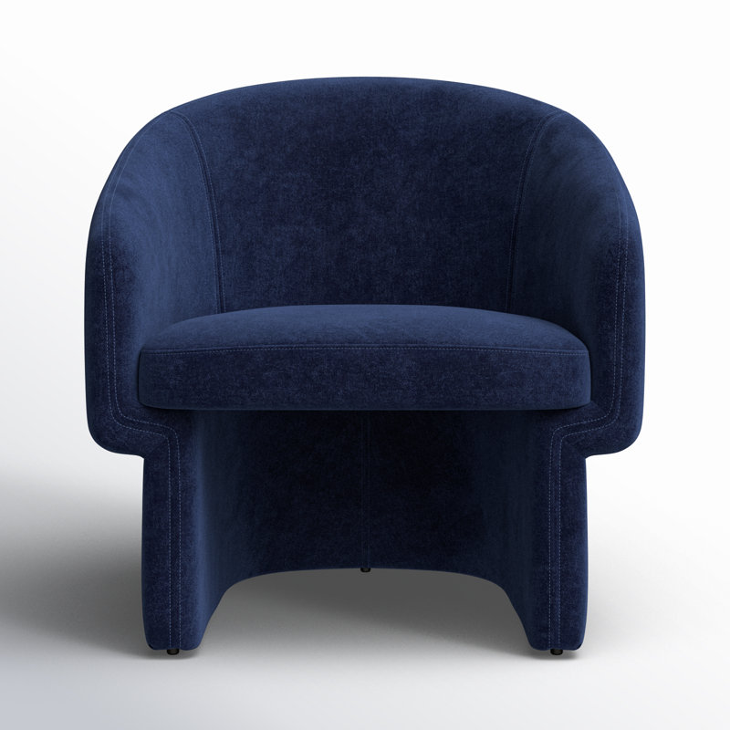 Upholstered Barrel Chair - Blue, Navy Blue