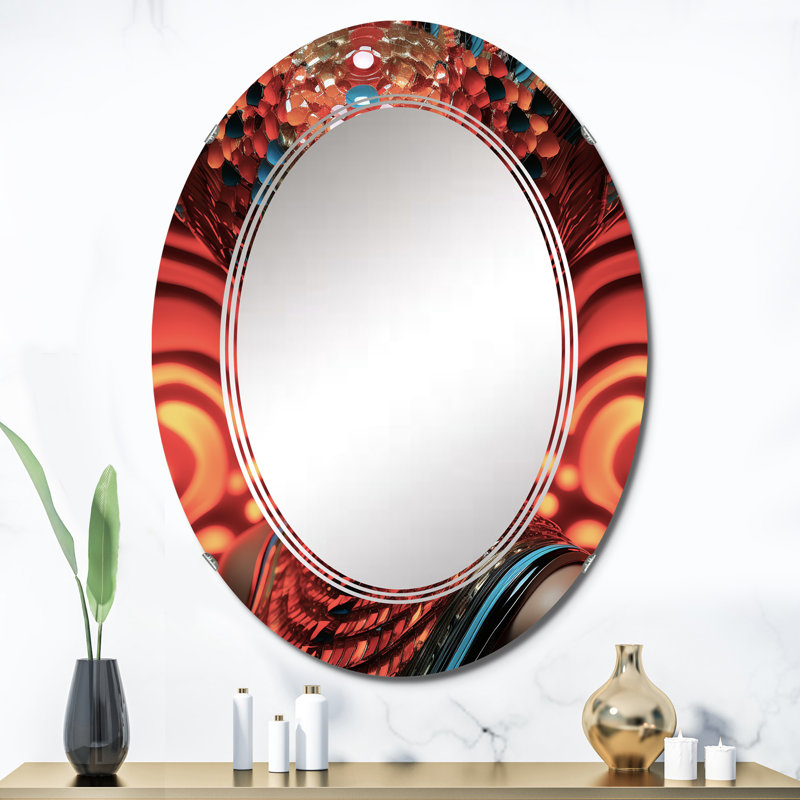 Weingartner - Miroir mural moderne ovale, 36 po x 24 po