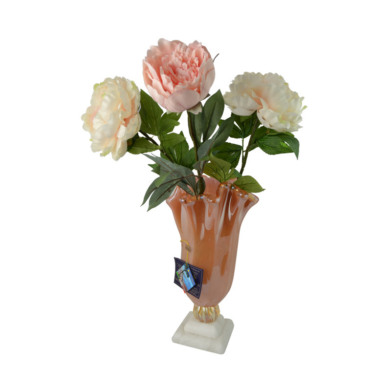 Glass Table Vase Handblown 17" Tall