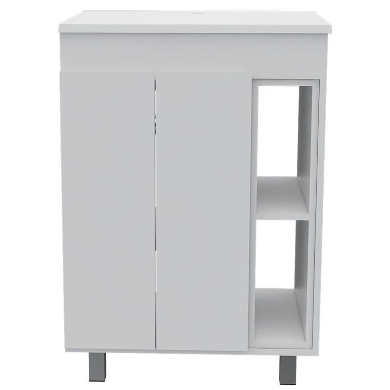 Meuble-lavabo Akron, blanc