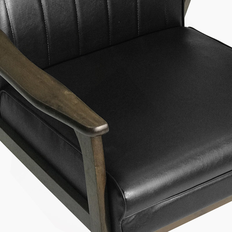 Chaise d'appoint rembourrée Mid-Century