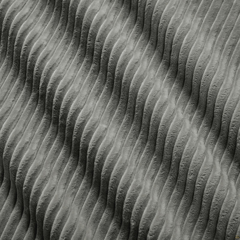 Canapé 3 places Premiumcorduroy, 27,5 po H x 116,1 po L x 40,5 po po, 3, Gris