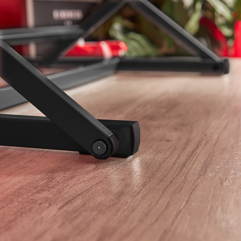 True Seating Ergo Height Adjustable Small Standing Desk Converter, Black, 5.5" H x 35" W x 23.2" D