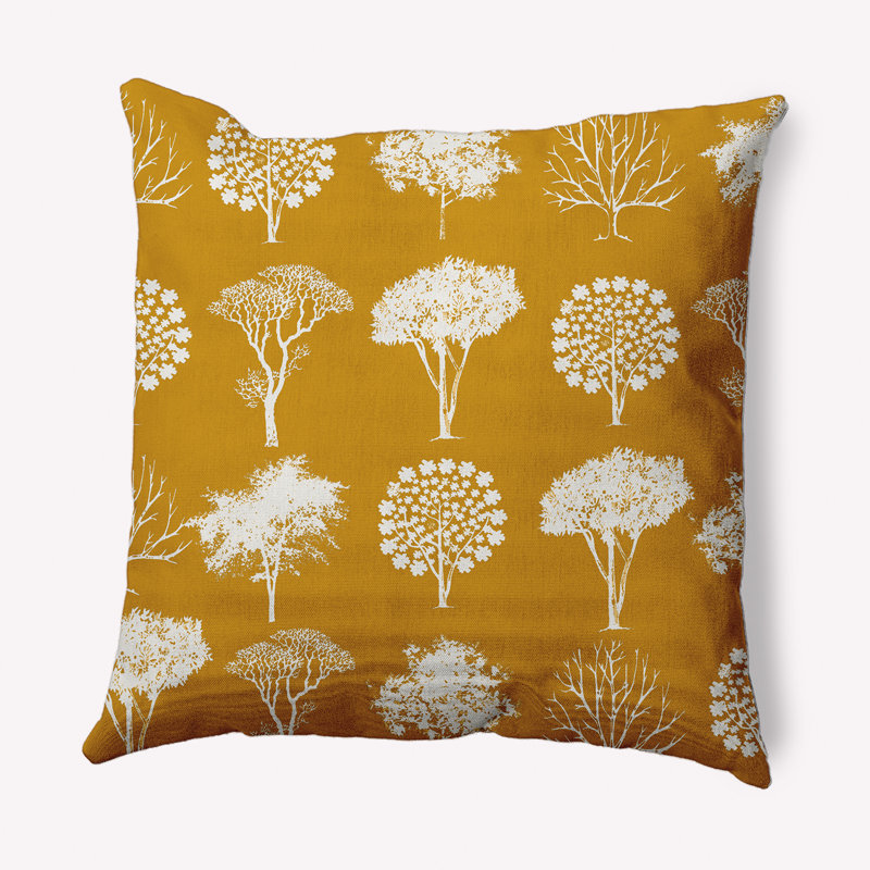 Coussin décoratif intérieur / extérieur Polyfill, 16 po x 16 po, Automne doré