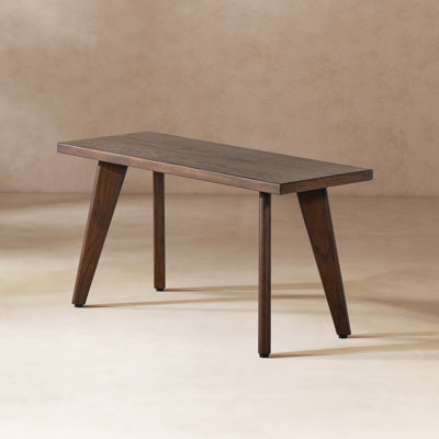 Hawley 35.5" Solid Red Oak Wood Bench