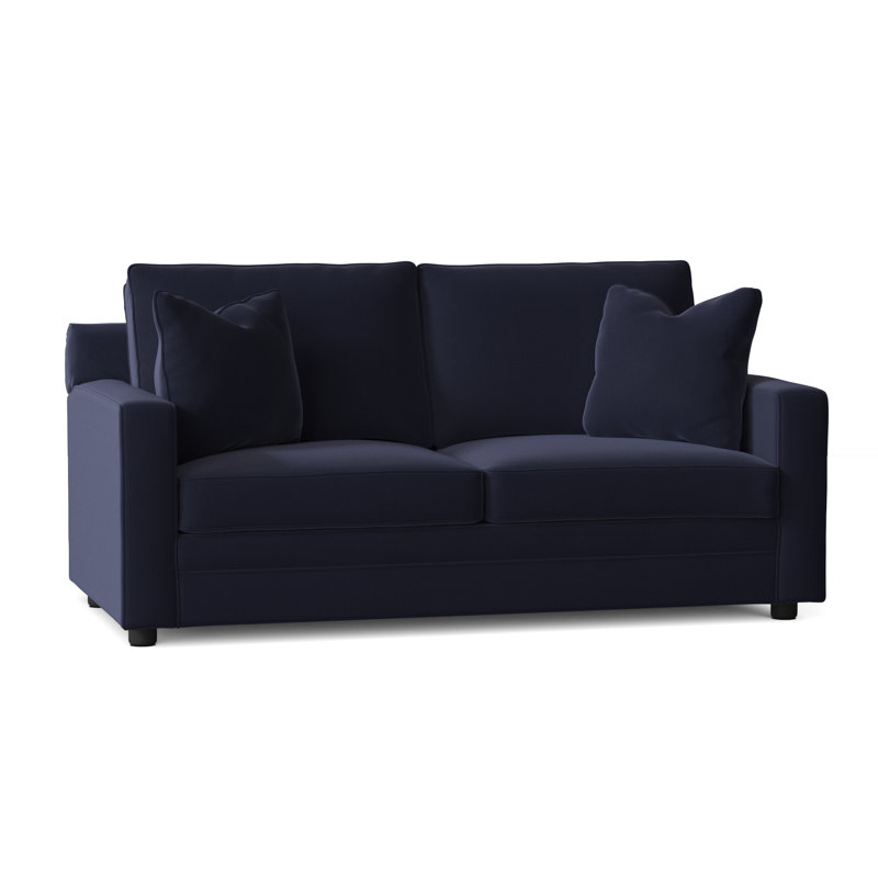 Aukai Upholstered 72'' Sofa, Canvas Navy Sunbrella® Canvas