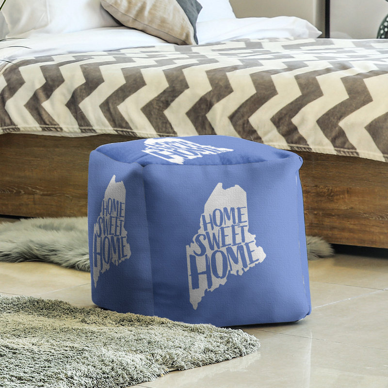 Repose-pieds à cubes pour le maine doux home, Bleu