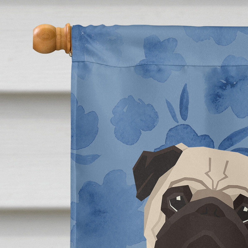 Caniche en polyester à 2 côtés 40 x 28 po standard welcome drapeau maison, Carlin 1
