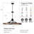Industrial Chandelier 32" Rustic