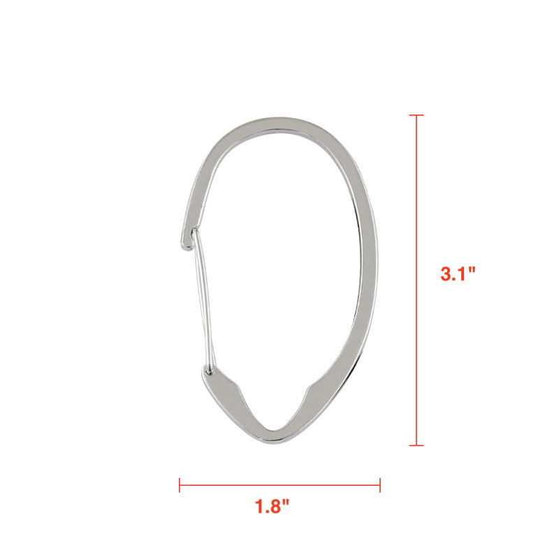 Chrome Rustproof Zinc Shower Curtain Rings Set of 12