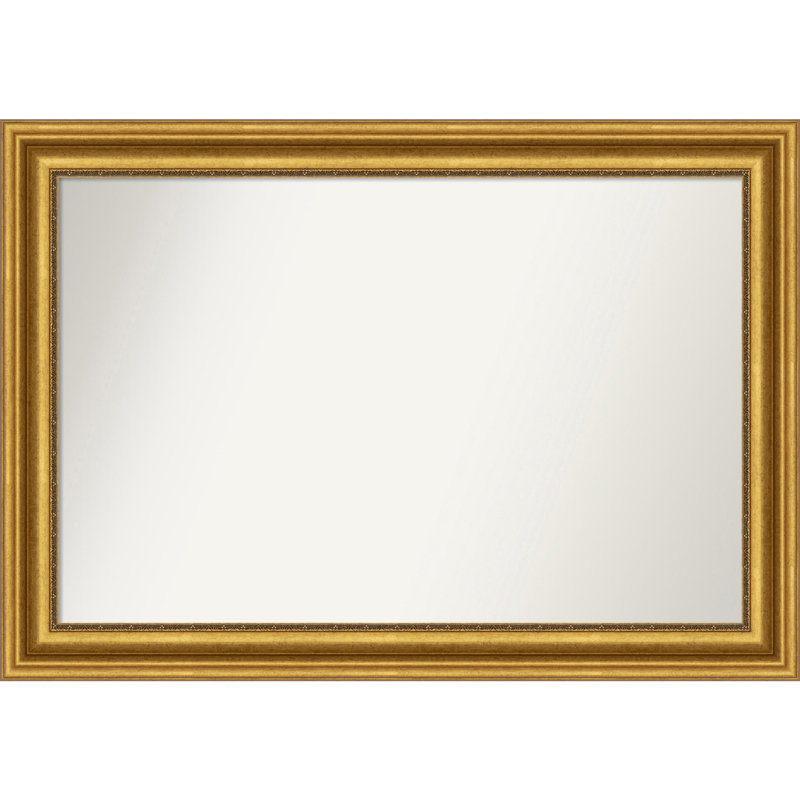 Miroir de salle de bain Jashawna, 30,75 po x 43,75 po, Doré