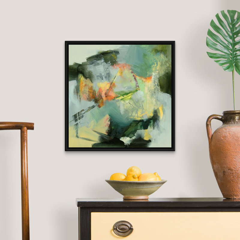 Reproduction d’art sur toile, "The Storyteller" par Emilia Arana, Cadre noir, H 22 po x l 22 po x P 1,75 po