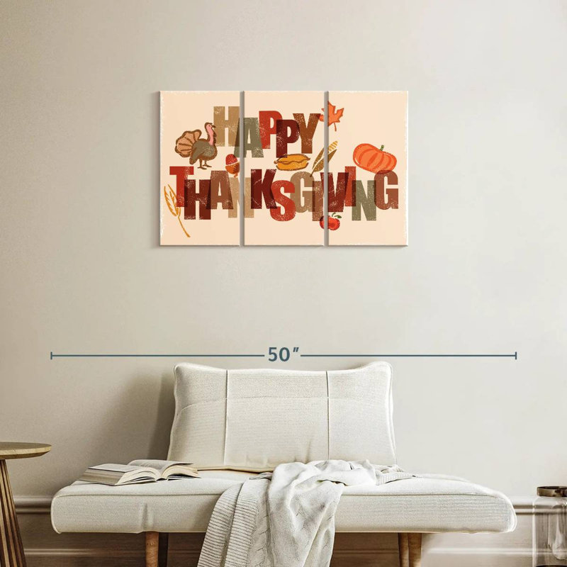 Icônes Lelend Happy Thanksgiving, H 20 po x l 33 po