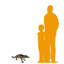 Statue de bébé crocodile qui marche