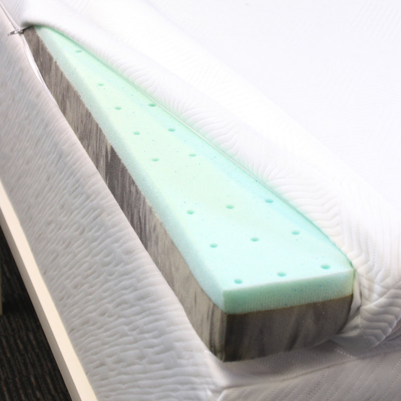 3" Dual-Layer Memory Foam Mattress Topper with High-Density Foam and Washable Cover , Queen