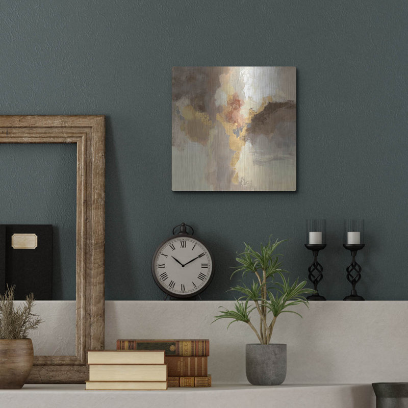 «Sparkle Abstract I» par Silvia Vassileva, art mural en métal, H 12 po x l 12 po